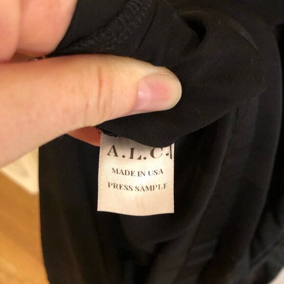 A.L.C. Black Fit and Flare Midi Dress with Pleating XS - Picture 8 of 8